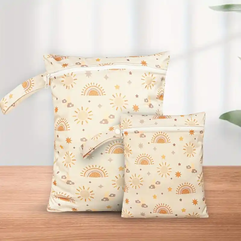 2pack Reusable Washable Wetdry Swim Diaper Storage Bags