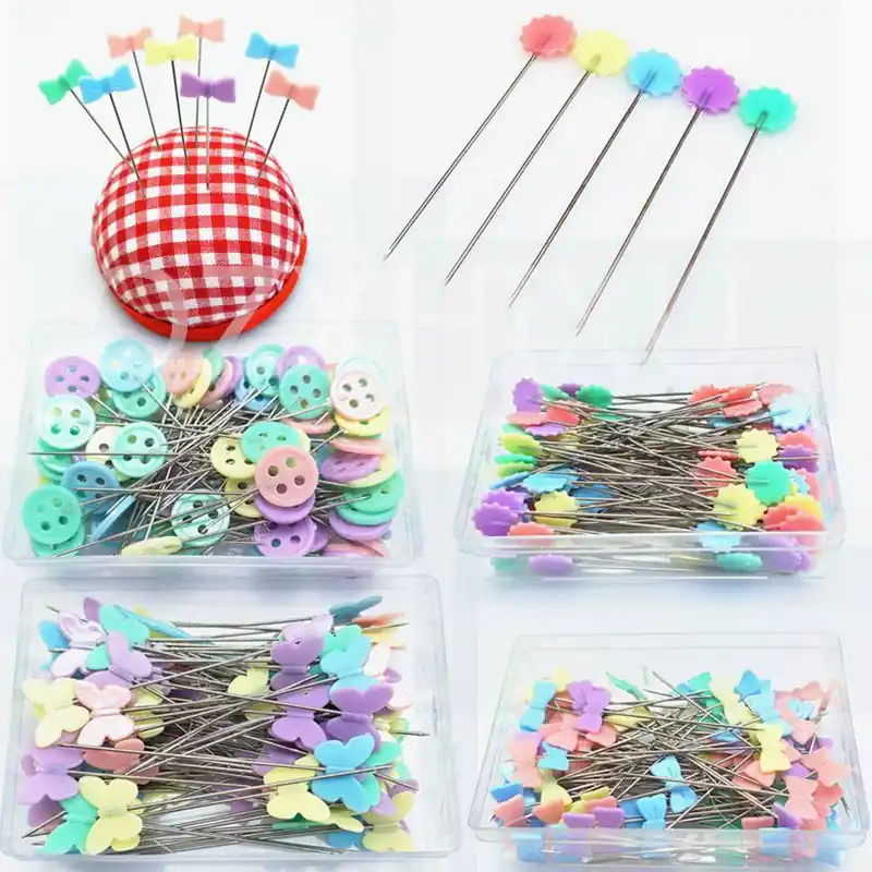 100piece Stainless Steel Dressmaking Positioning Sewing Pins Set Sewing Accessories