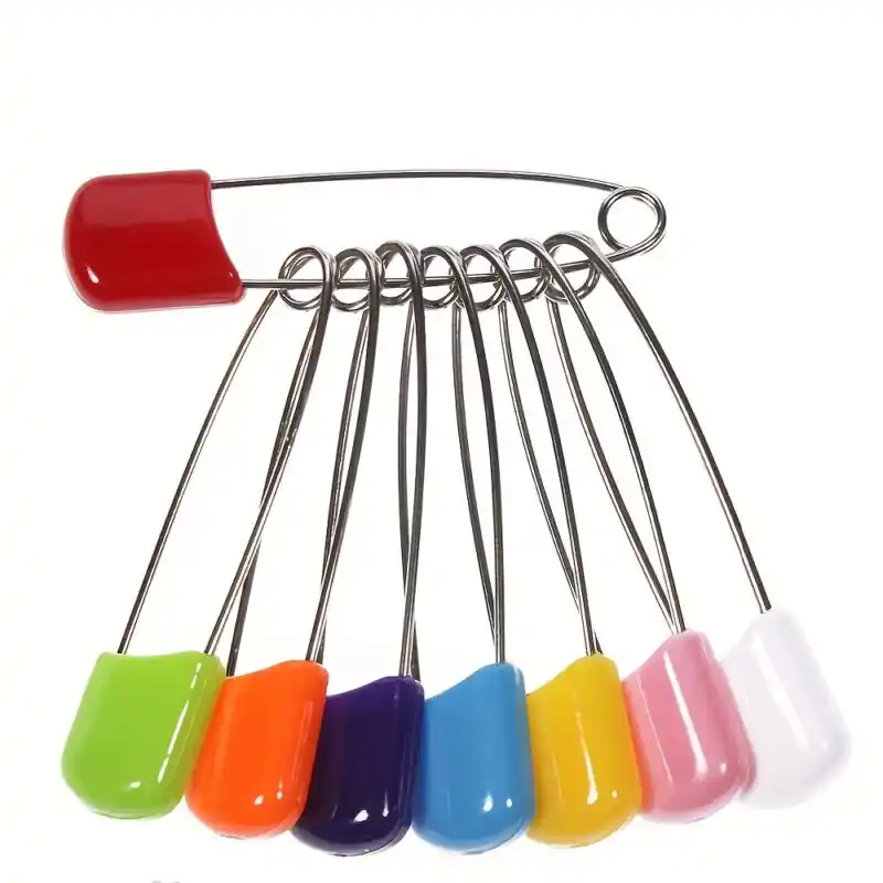 20pcs Colorful Safety Pins With Durable Plastic Heads For Sewing Essentials