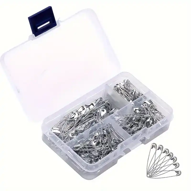250pcs Multisize Durable Silver Safety Pins For Sewing Clothing