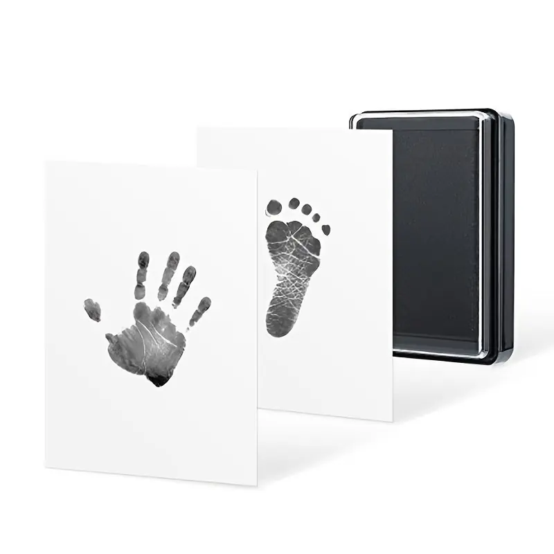 Diy Baby Hand Footprint Photo Frame Kit Safe Shower Gift Black