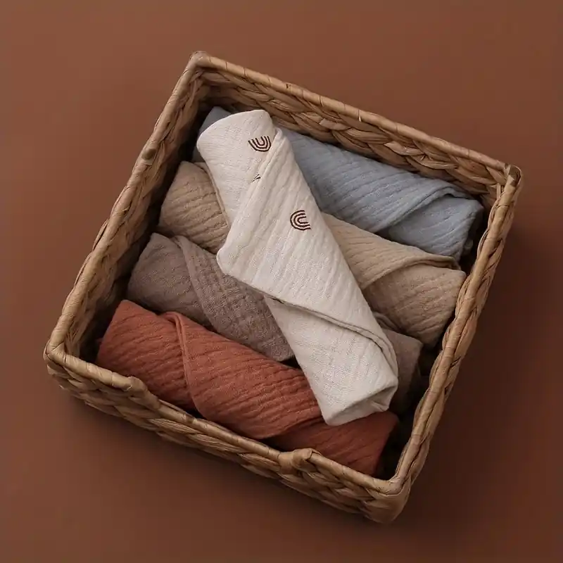 5pcs Soft Cotton Baby Towels Set Ideal Holiday Gift