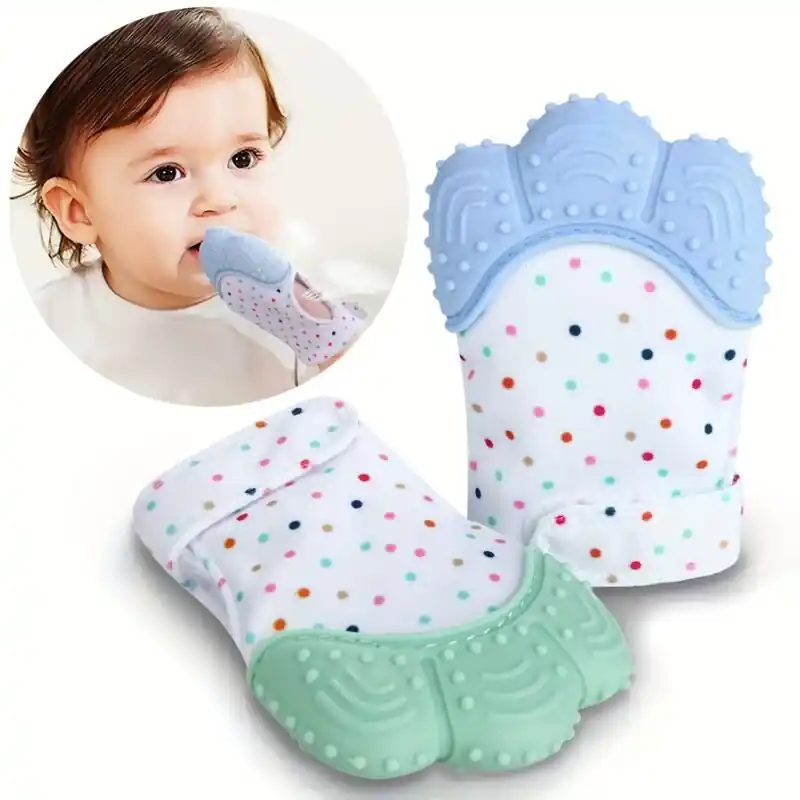 Silicone Baby Teething Mitten Breathable Chew Mitt Teether Toy