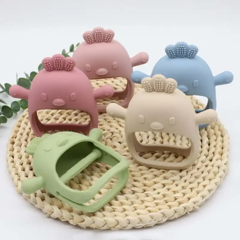 Silicone Teething Mitten Toy For Babies 3 Months Bpa Antidrop