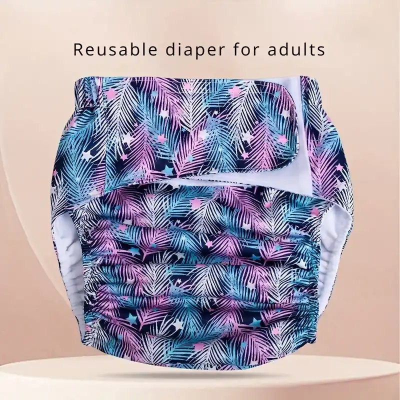Reusable Leakproof Adult Diaper With Adjustable Waist Easy Clean Ecofriendly