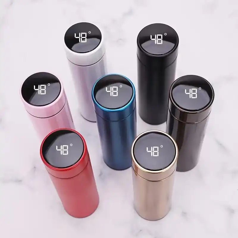 Stainless Steel Insulated Water Bottle With Temp Display For Camping