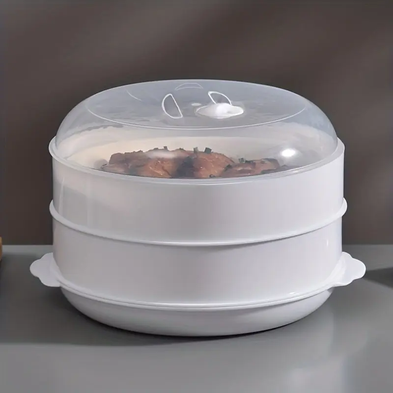 Multilayer Microwave Steamer Set For Rice Dumplings Buns Fast Heating Cookware