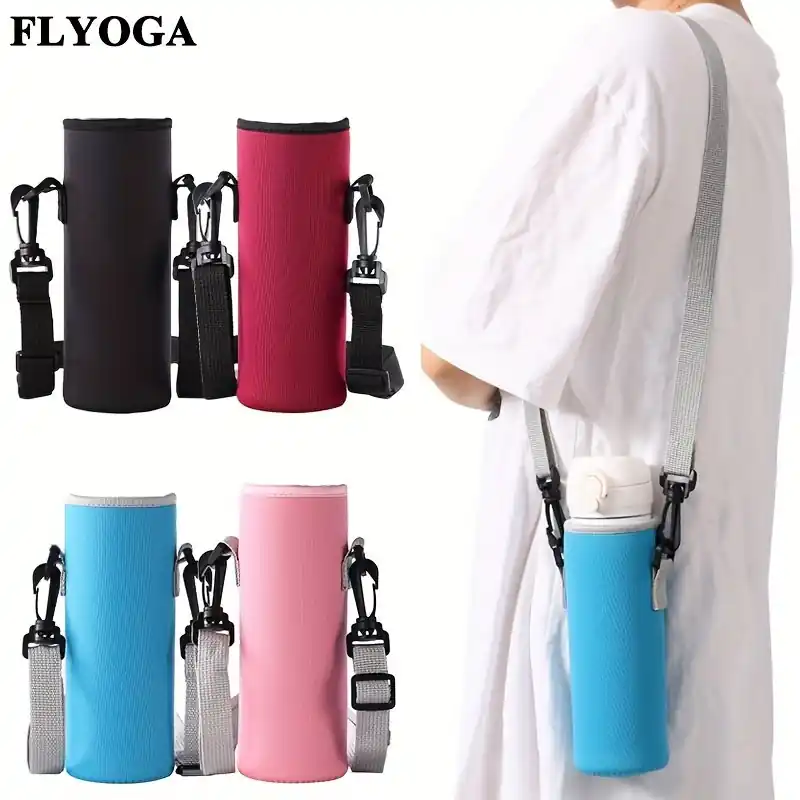 Neoprene Insulated Bottle Carrier With Adjustable Strap Cup Sleeve 1240oz
