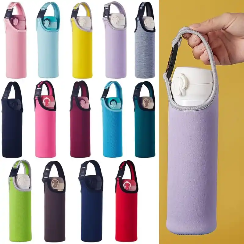 Outdoor Insulated Water Bottle Cover Pouch With Adjustable Shoulder Strap