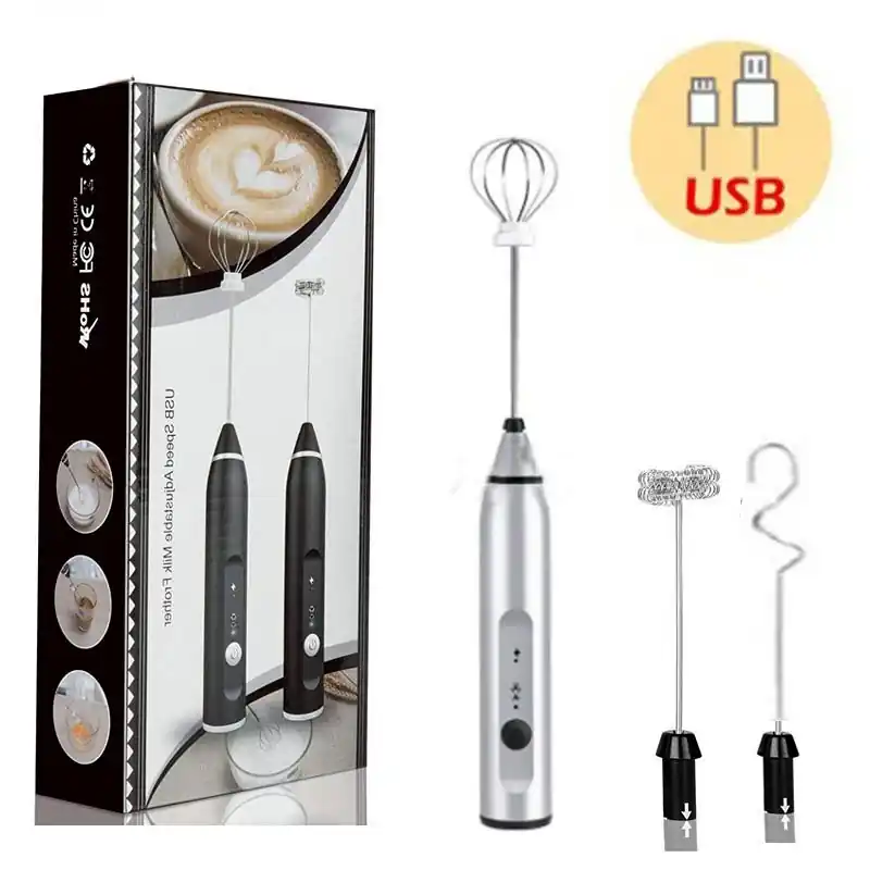 Usb Rechargeable Handheld Milk Frother Portable Coffee Blender With Fast Foam Technology