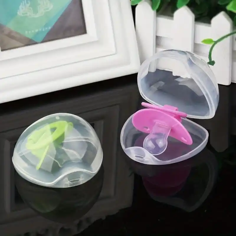 2pc Transparent Pacifier Holder Gift Box Set For Holiday Occasions