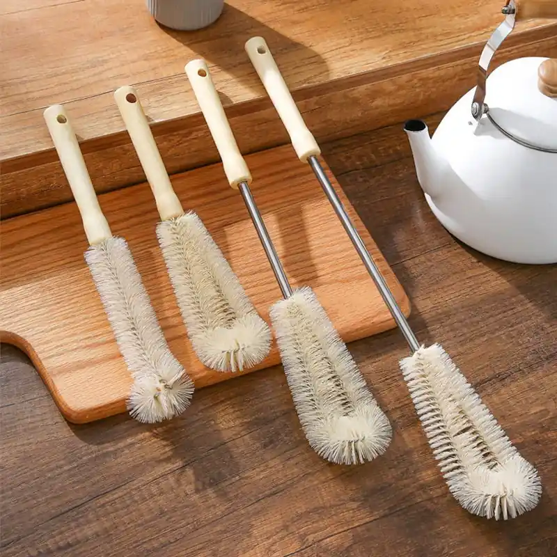Long Handle Wooden Bottle Brush Efficient Kitchen Cleaning Tool
