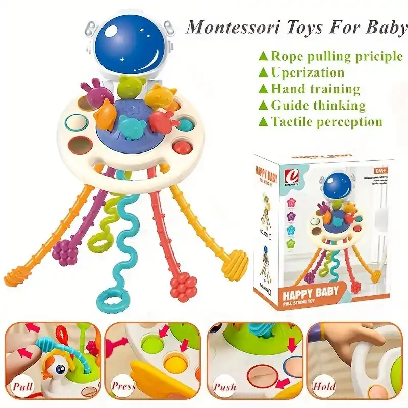 Montessori Baby Sensory Toys Silicone Teething Bath Activity Toy Travelfriendly