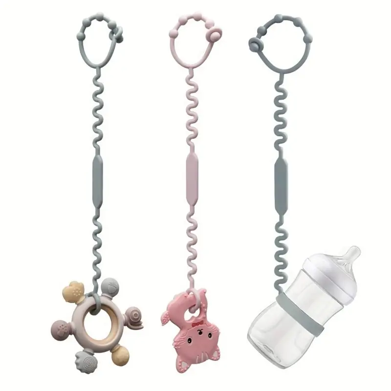 Adjustable Baby Toy Straps Pacifier Clips Sippy Cup Holders 3pcs Set