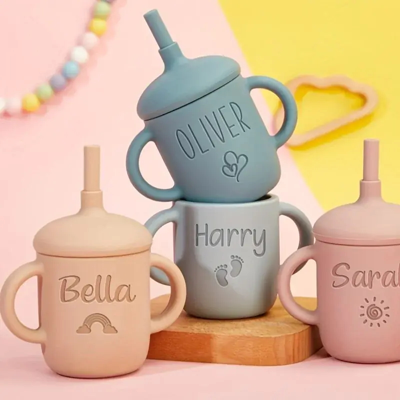 Silicone Baby Learning Cup Safe Foodgrade Drinking Training Aid