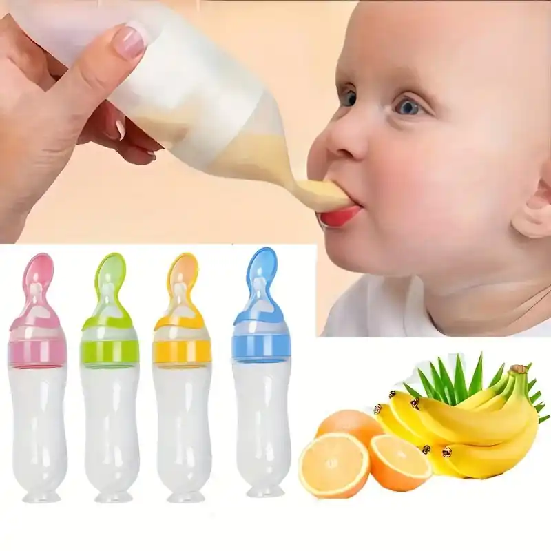 Silicone Baby Food Feeder With Spoon 304oz Ideal Holiday Gift
