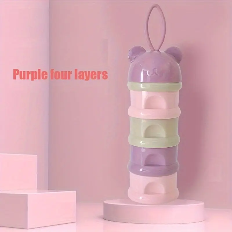 Portable Cartoon Milk Powder Storage Container For Home Travel