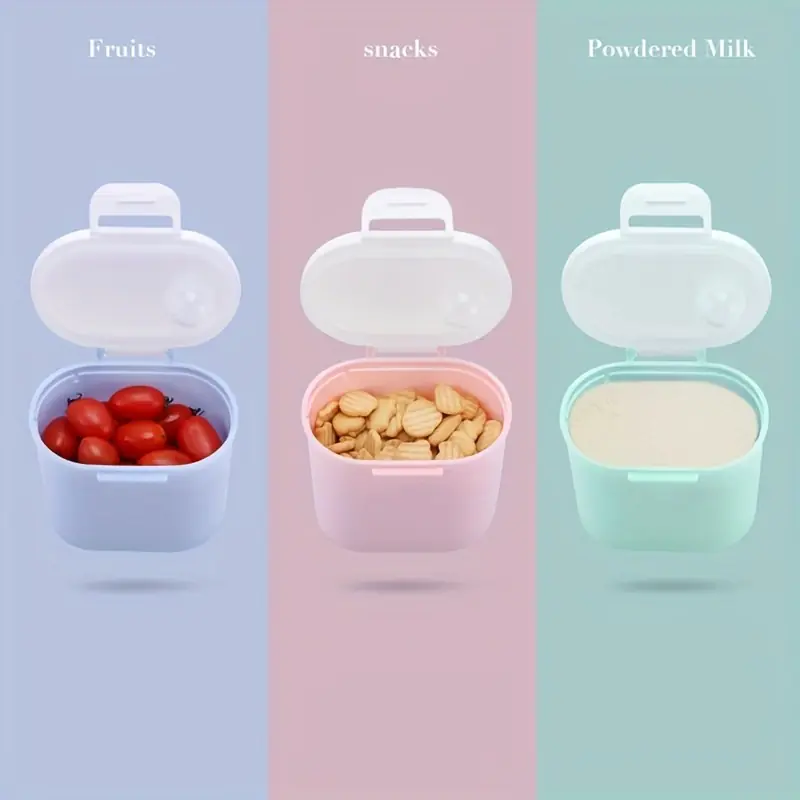 Portable Large Capacity Sealed Milk Powder Storage Box With Dispenser Lid