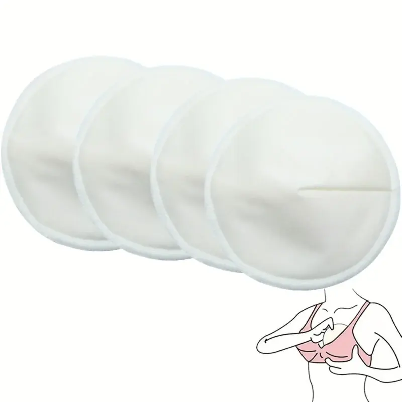 Mumsbest 4pcs Organic Bamboo Nursing Pads For Maternity Breastfeeding