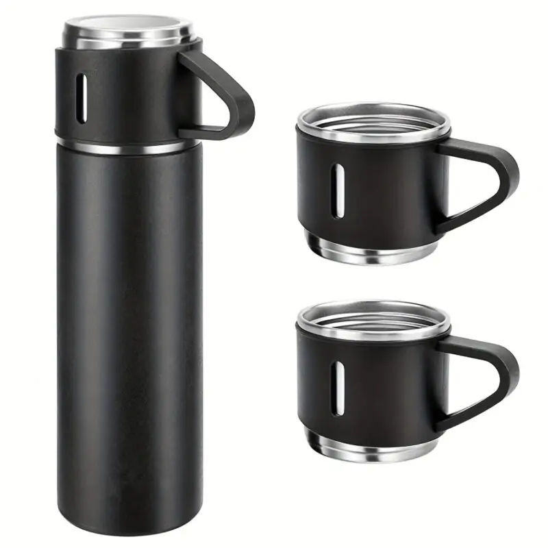 Stainless Steel Insulated Vacuum Flask Set 500ml For Hotcold Drinks