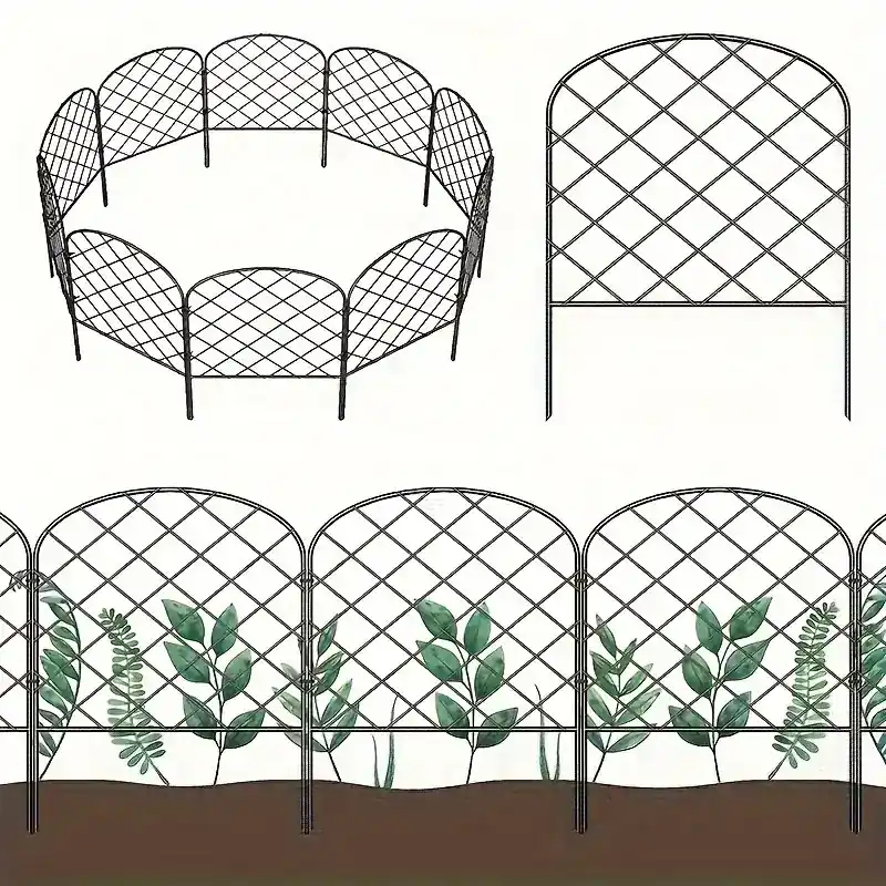 Rustproof Metal Garden Fence Border Decorative Animal Barrier Patio Yard Edging