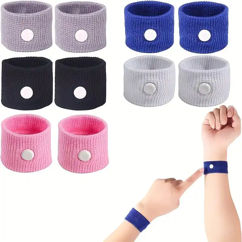 2pcs Travel Relief Wristbands For Car Sea Flight Morning Edition