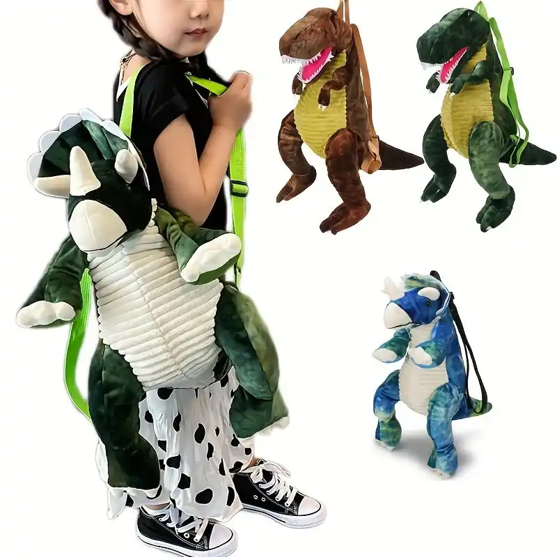 Boys 3d Dinosaur Backpack Travel Accessory Costume Ideal Gift