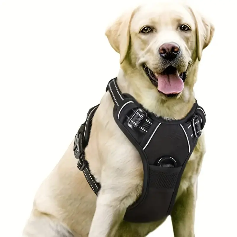 Outdoor Nochoke Reflective Dog Harness Durable Easy To Wear Adjustable