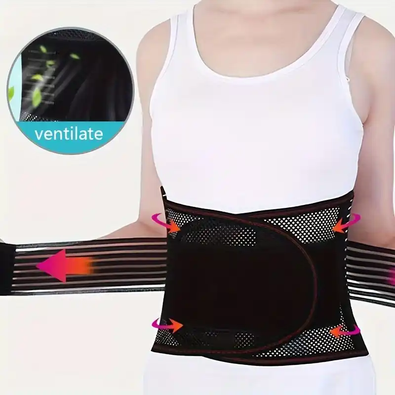 Ergonomic Lower Back Support Belt Breathable Mesh Lumbar Brace For Work
