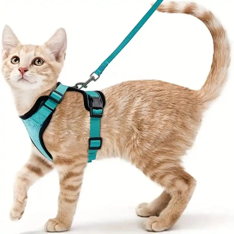 Adjustable Soft Cat Harness Leash Escapeproof Ideal For Walks Exploration
