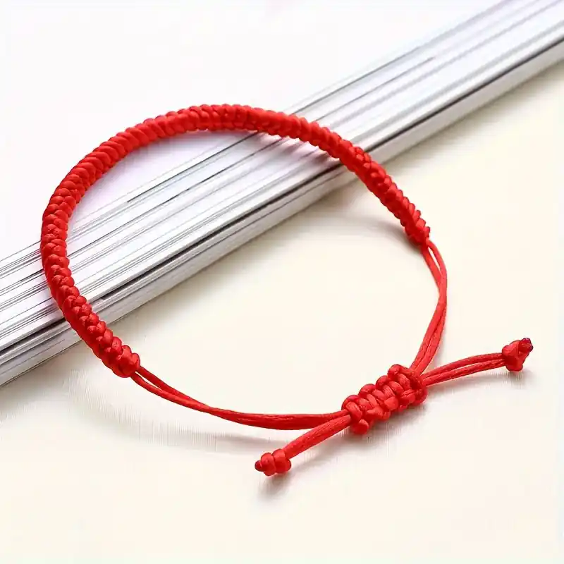 Handmade Red Adjustable Lucky Amulet Bracelet For Teen Girls Gift