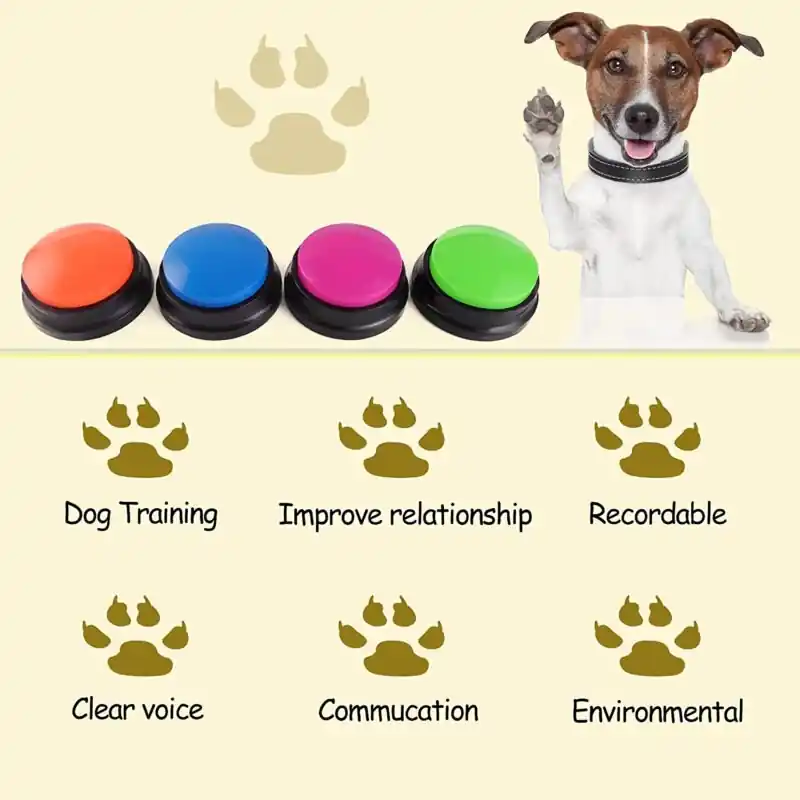 Voice Recording Dog Communication Buttons Batteryfree Training Aid