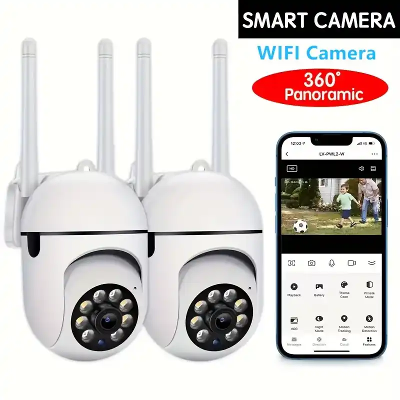 Hd Wireless Wifi Security Camera Autotracking Outdoor Home Monitoring System