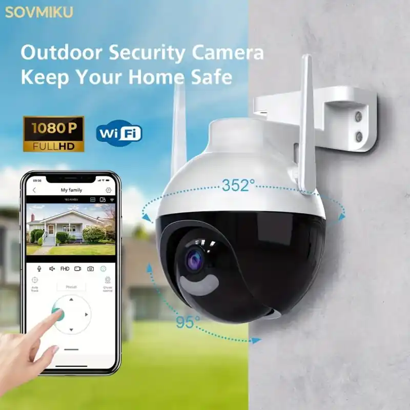 Wireless 1080p Hd Security Camera 360 Ptz Indooroutdoor Babypet Monitor
