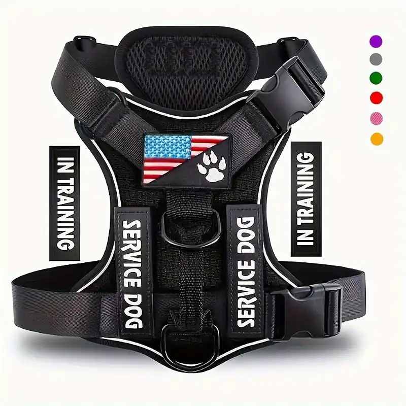 Adjustable Reflective Dog Harness Soft Oxford Vest With Mesh Inner Cloth