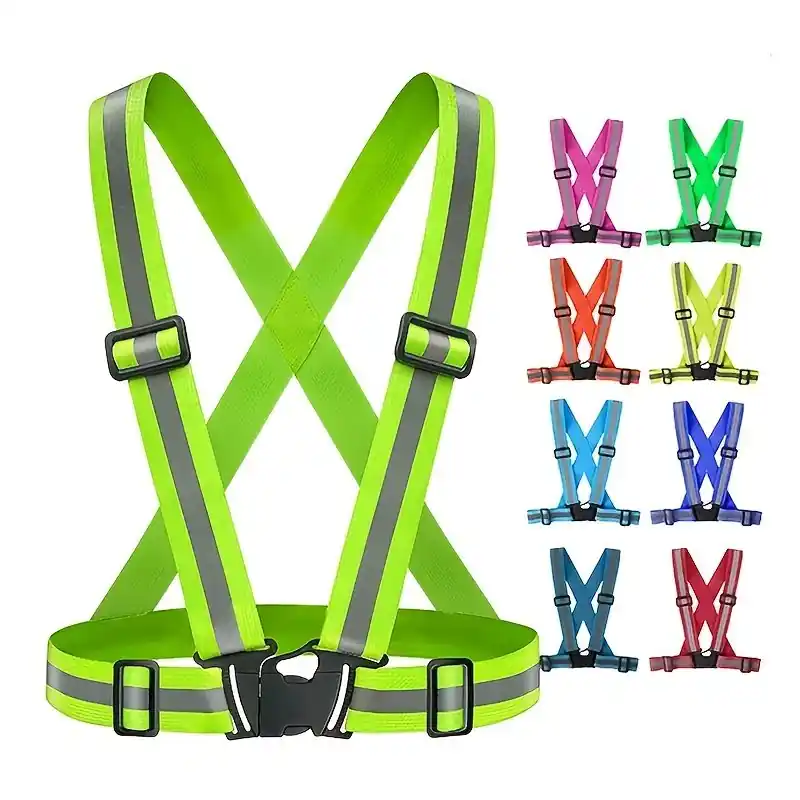 Adults Childrens Adjustable Reflective Safety Vest For Night Running Riding