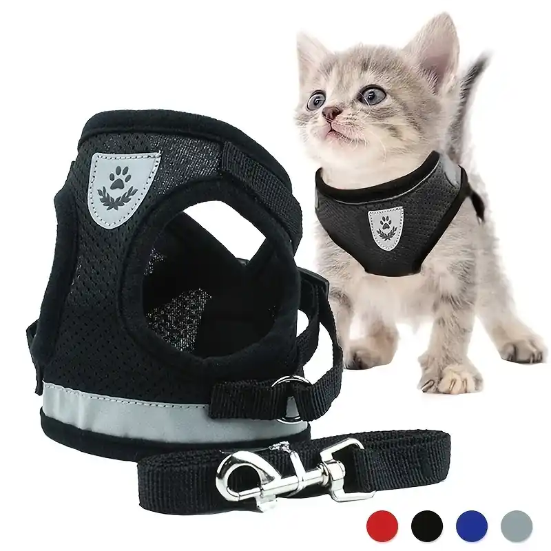 Nopull Reflective Pet Harness Leash Set For Safe Comfortable Walks