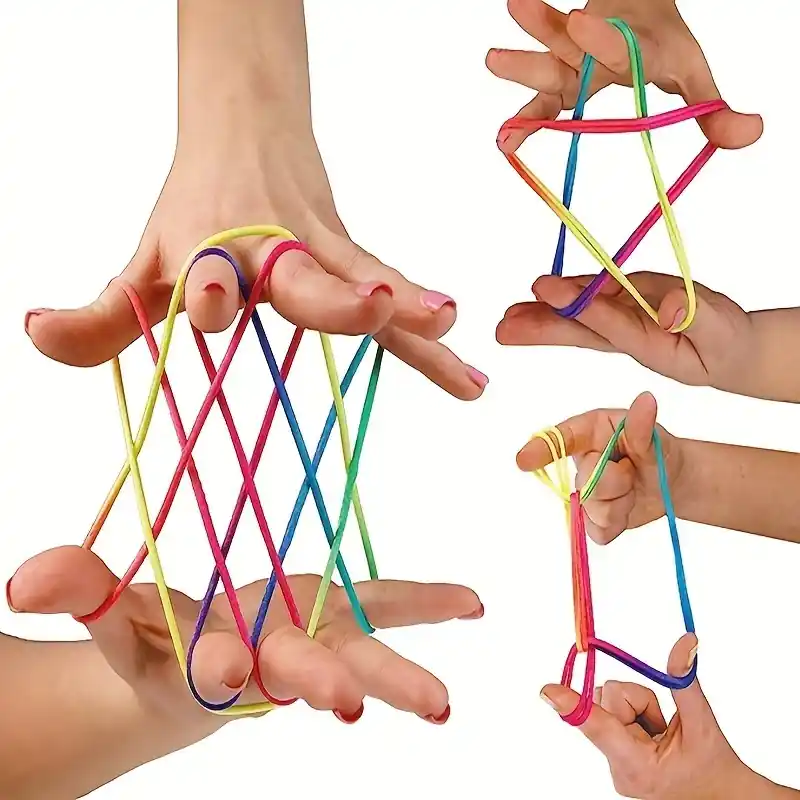 Rainbow Color Educational Toy Rope For Kids And Adults 2pack