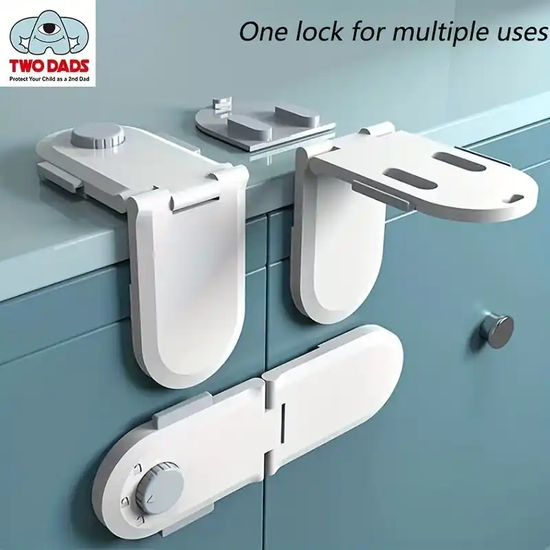 2piece Baby Proof Safety Locks For Drawers Cupboards Fridge Protection