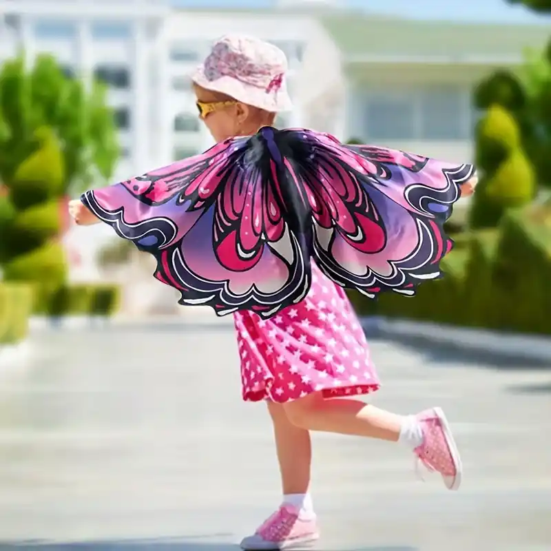 Kids Fairy Butterfly Wings Costume For Pretend Play Birthday Party Favor