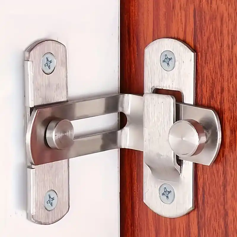 Stainless Steel 90 Degree Door Bolt Lock For Wooden Barn Cabinet Doors
