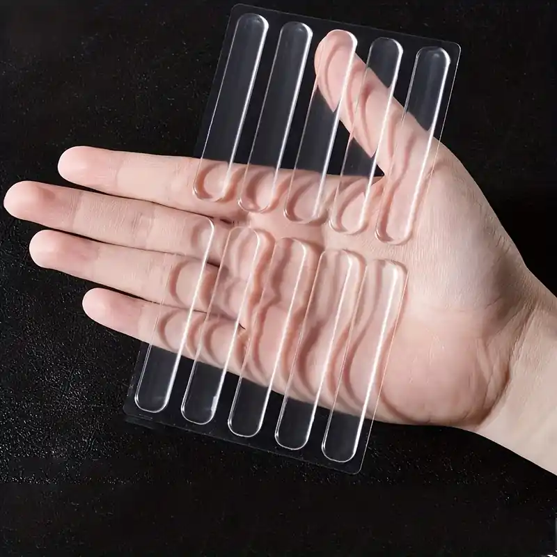 10pcs Clear Silicone Anticollision Door Pad Transparent Sealing Strip Tape