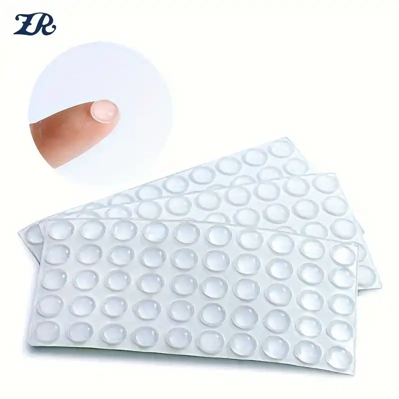 100pcs Transparent Rubber Adhesive Bumper Pads Noise Reduction Surface Protection