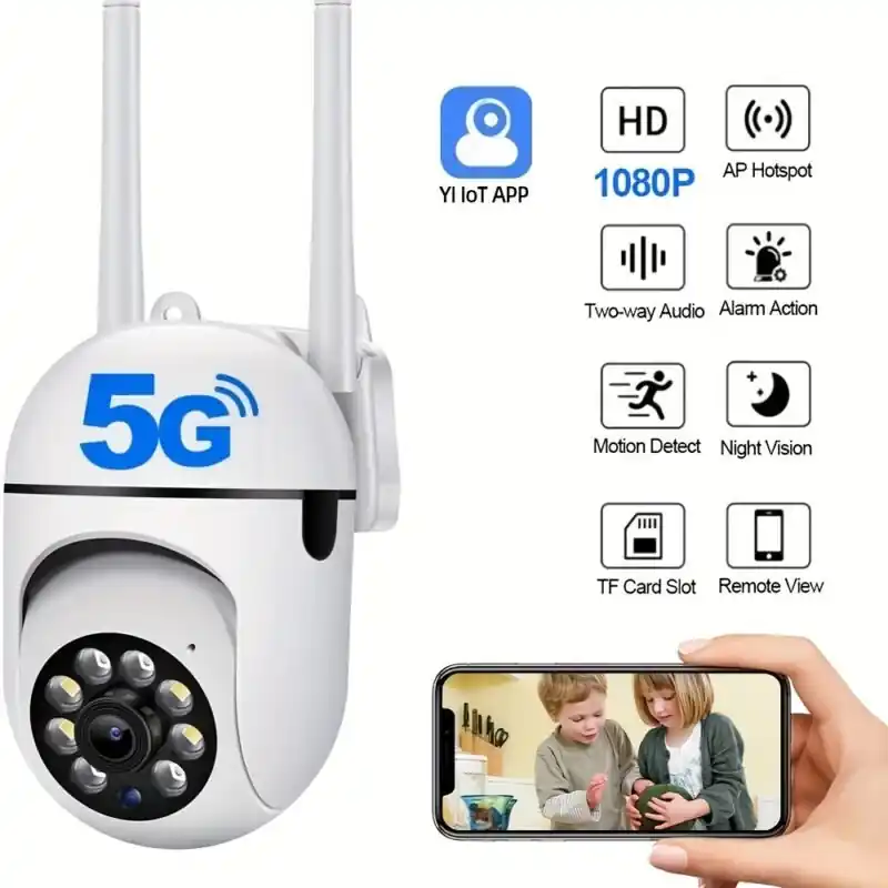 Hd 1080p Wifi Security Camera With 355 View Night Vision Remote Control