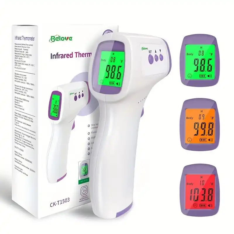 Touchless Digital Infrared Thermometer For Kids Babies With Fever Alarm