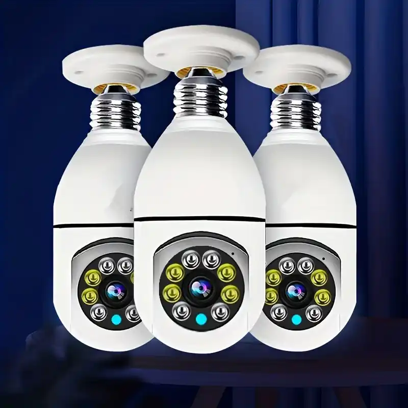 Hd Wifi Bulb Camera 24ghz E27 Auto Night Vision Twoway Audio