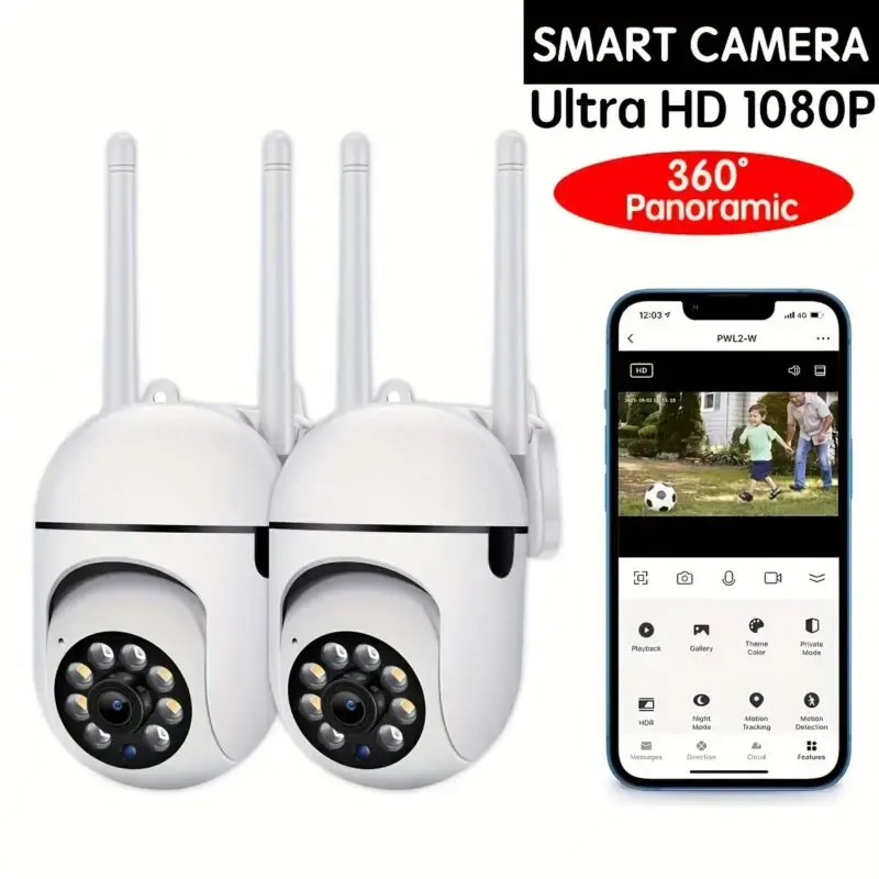 1080p Hd Wireless Home Security Camera With Ai Motion Detection