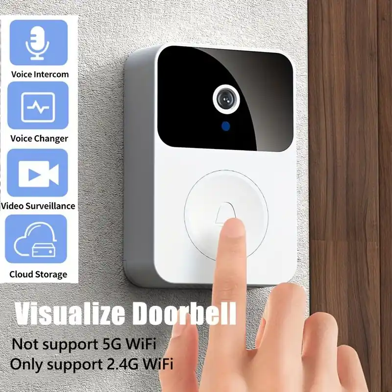 Wireless Hd Night Vision Doorbell Camera With Intercom Voice Change App Control