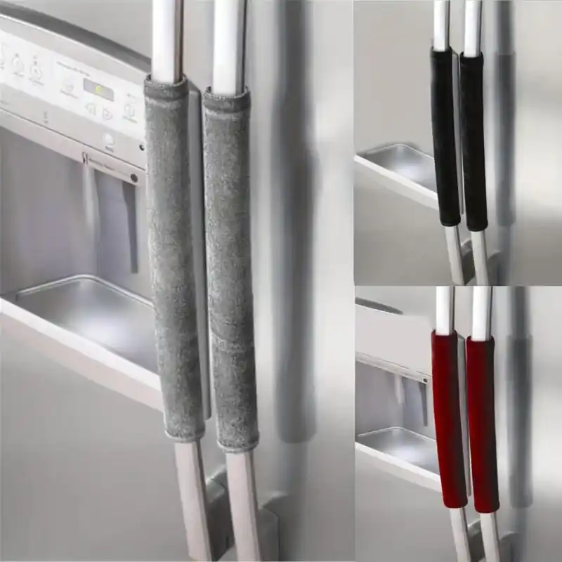 2pcs Antiskid Kitchen Appliance Handle Covers For Fridge Microwave