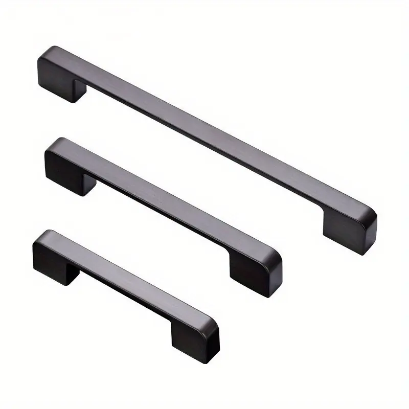 Black Aluminum Alloy Kitchen Cabinet Handles Furniture Drawer Pulls 1pc